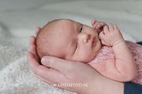 Newbornfotograaf Friesland - baby in papa's armen - geborgenheid - Newborn - fotograaf lindafoto.nl